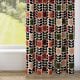 Orla Kiely Spot Flower Stem Tomato & Pink Pencil Pleat Curtain