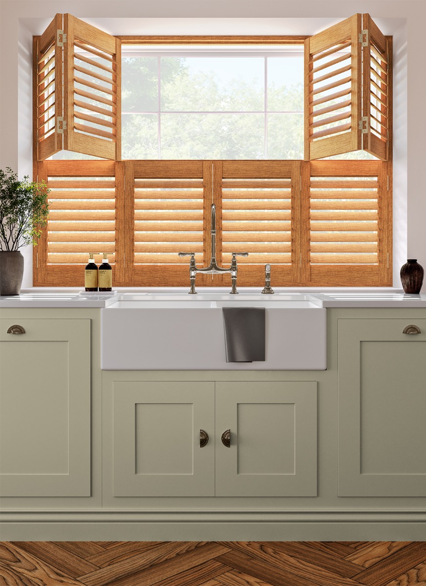 Honey Tier On Tier Shutter