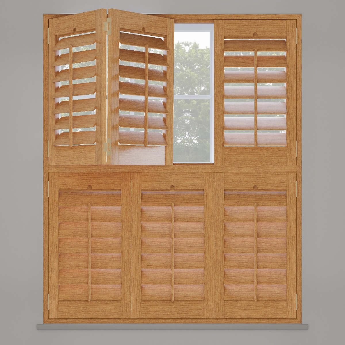 Honey Tier On Tier Shutter