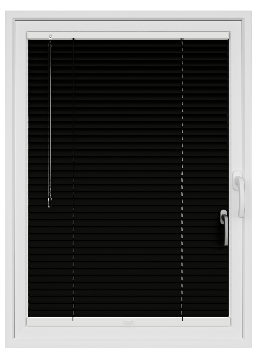 Jet Black Gloss Stick Fit Venetian Blind