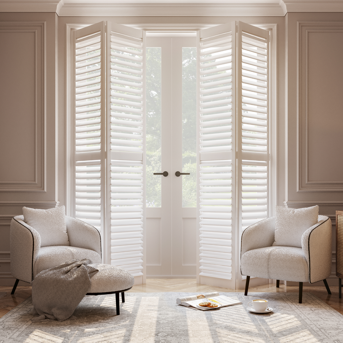 Image of Silk White Full Height Shutter