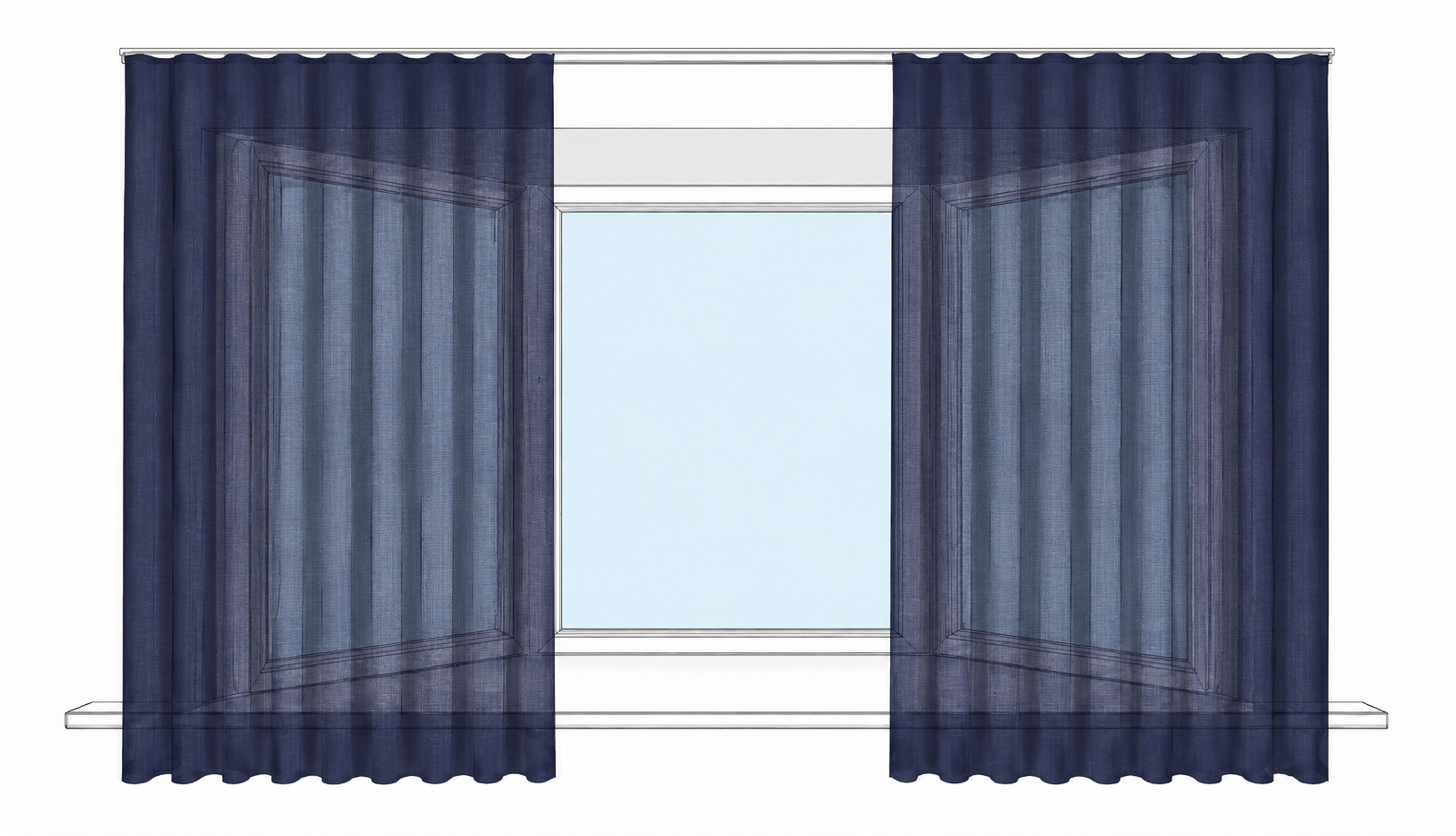 Bay window measuring guide